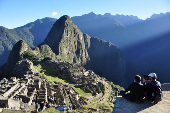 Registrando o nascer-do-sol em Machu Picchu, no Peru